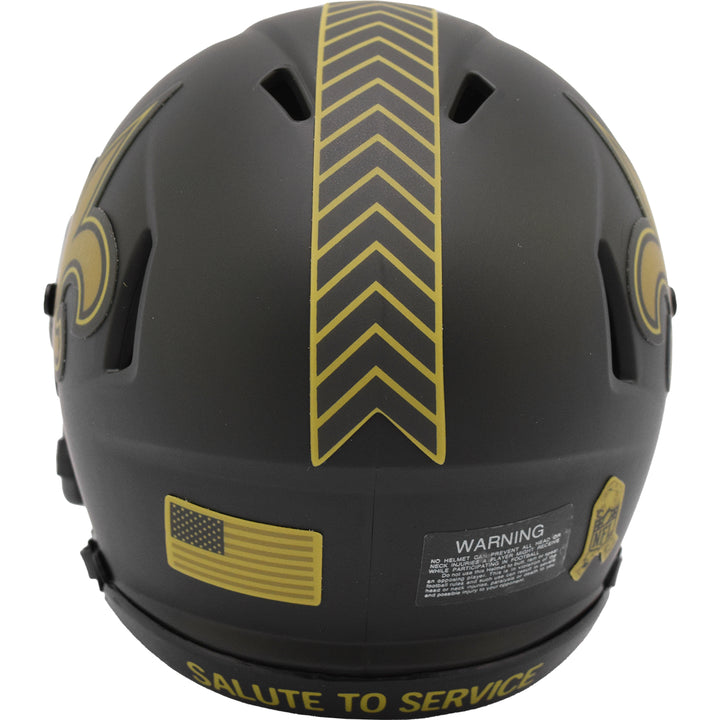 New Orleans Saints Riddell Speed Mini Helmet - Salute To Service 2025
