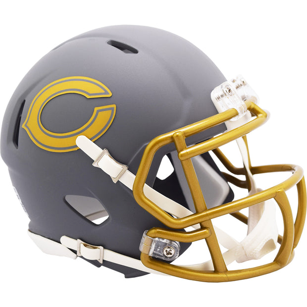 Chicago Bears Slate Riddell Speed Mini Football Helmet
