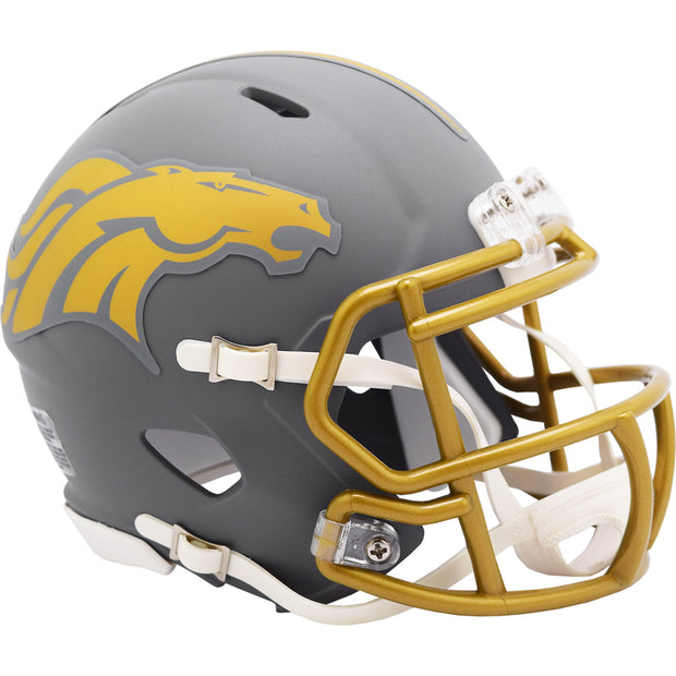 Denver Broncos Slate Riddell Speed Mini Football Helmet