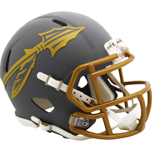 FSU Seminoles Slate Riddell Speed Mini Football Helmet