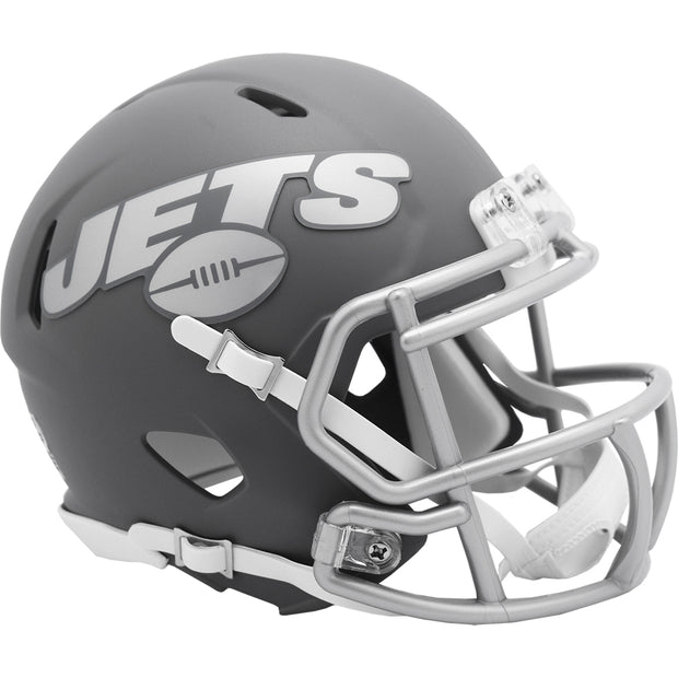 New York Jets Slate Riddell Speed Mini Football Helmet