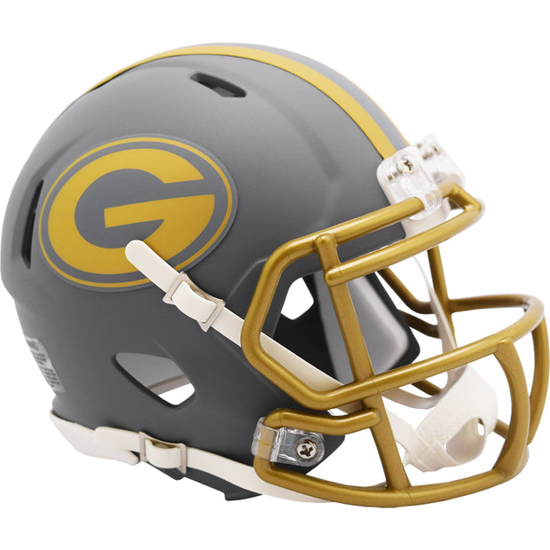 Green Bay Packers Slate Riddell Speed Mini Football Helmet