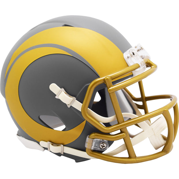 LA Rams Slate Riddell Speed Mini Football Helmet