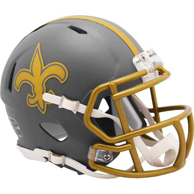 New Orleans Saints Slate Riddell Speed Mini Football Helmet