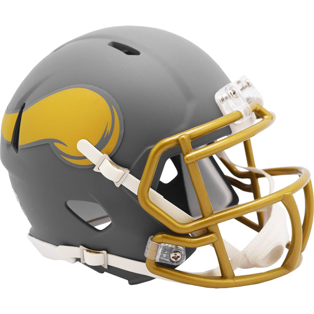 Minnesota Vikings Slate Riddell Speed Mini Football Helmet