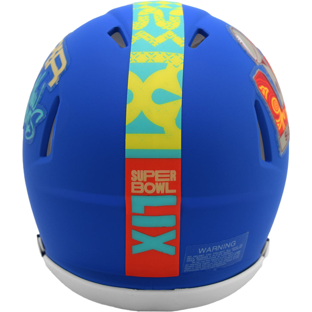 2 minute football helmet bowl Super Bowl 59 Riddell Speed Mini Helmet – The Speedy Cheetah