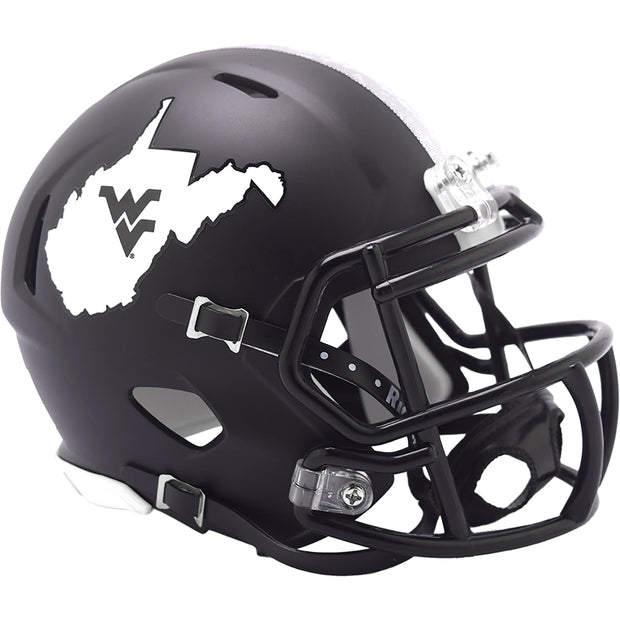 West Virginia Mountaineers Riddell Speed Mini Helmet - Coal Rush