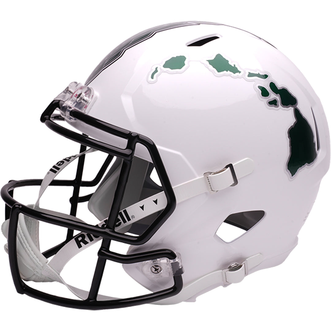 Hawaii Warriors Riddell Speed Replica Helmet - White