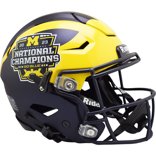 Michigan Wolverines 2023 National Champs Riddell SpeedFlex Authentic Football Helmet