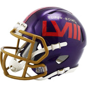 Super Bowl 58 Purple Riddell Speed Mini Football Helmet