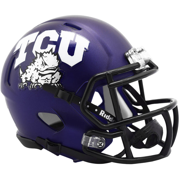 TCU Horned Frogs PURPLE Riddell Speed Mini Football Helmet