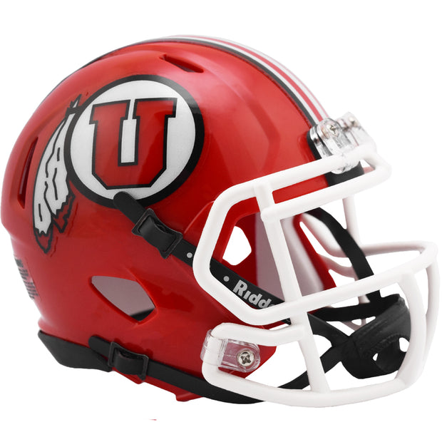 Utah Utes Radiant Red Riddell Speed Mini Football Helmet