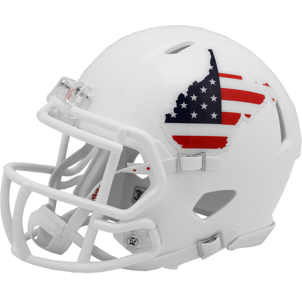 West Virginia Mountaineers Speed Mini Helmet - Stars & Stripes