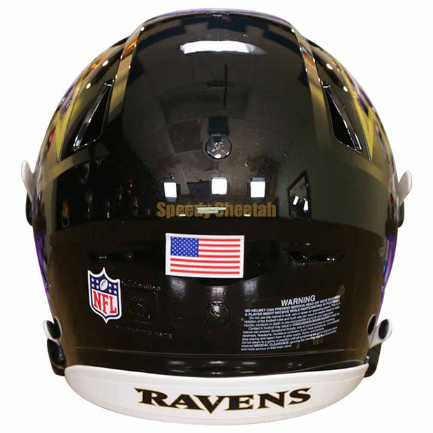 Baltimore Ravens SpeedFlex Authentic Helmet Back View