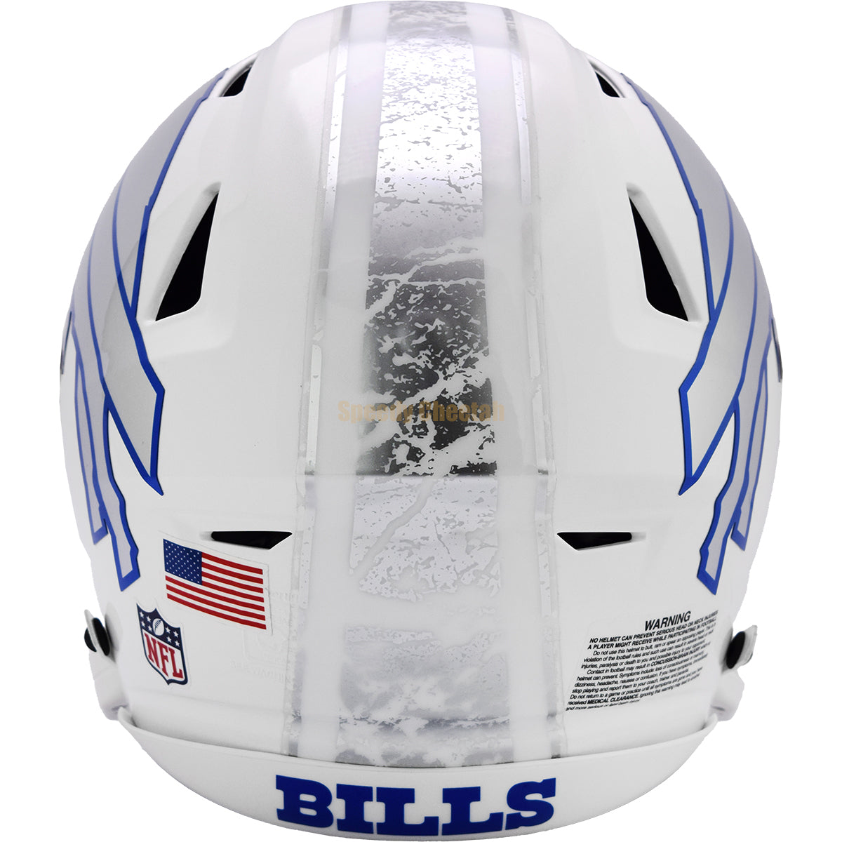 bills motorcycles helmets Buffalo Riddell Speed Replica Helmet The Speedy Cheetah and official paint and decals Buffalo Bills White 2025 Rivalries