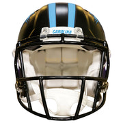 Carolina Panthers Riddell Speed Authentic Helmet - Black Alternate Front View