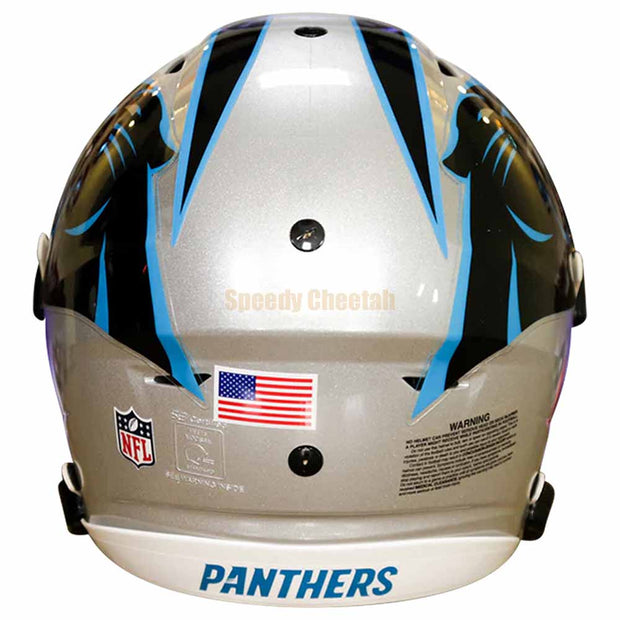 Carolina Panthers Riddell SpeedFlex Authentic Helmet Back View