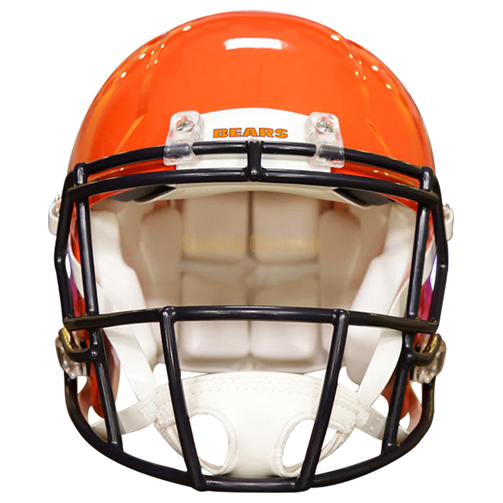Chicago Bears Riddell Speed Authentic Helmet - Orange Alternate Front View