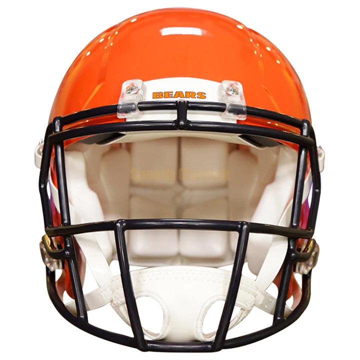 Chicago Bears Riddell Speed Authentic Helmet - Orange Alternate Front View