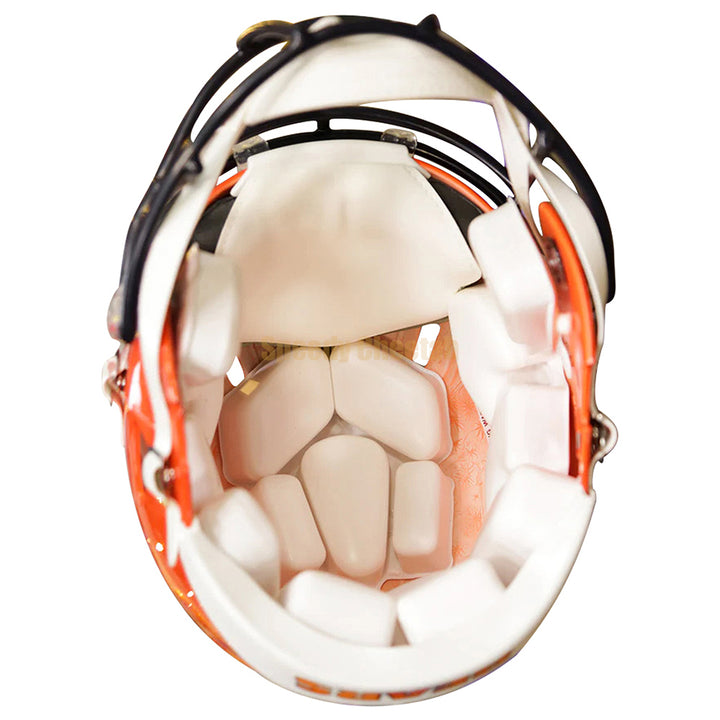 Chicago Bears Riddell Speed Authentic Helmet - Orange Alternate Inside View