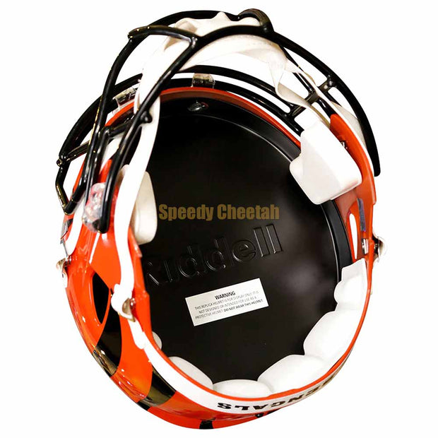 Cincinnati Bengals Riddell Speed Replica Helmet Inside View