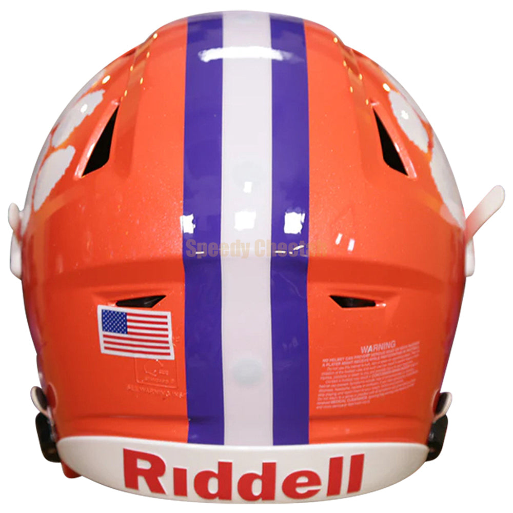 authentic clemson football helmet Clemson Tigers Riddell NCAA Riddell Full Size Authentic Speed Flex Helmet