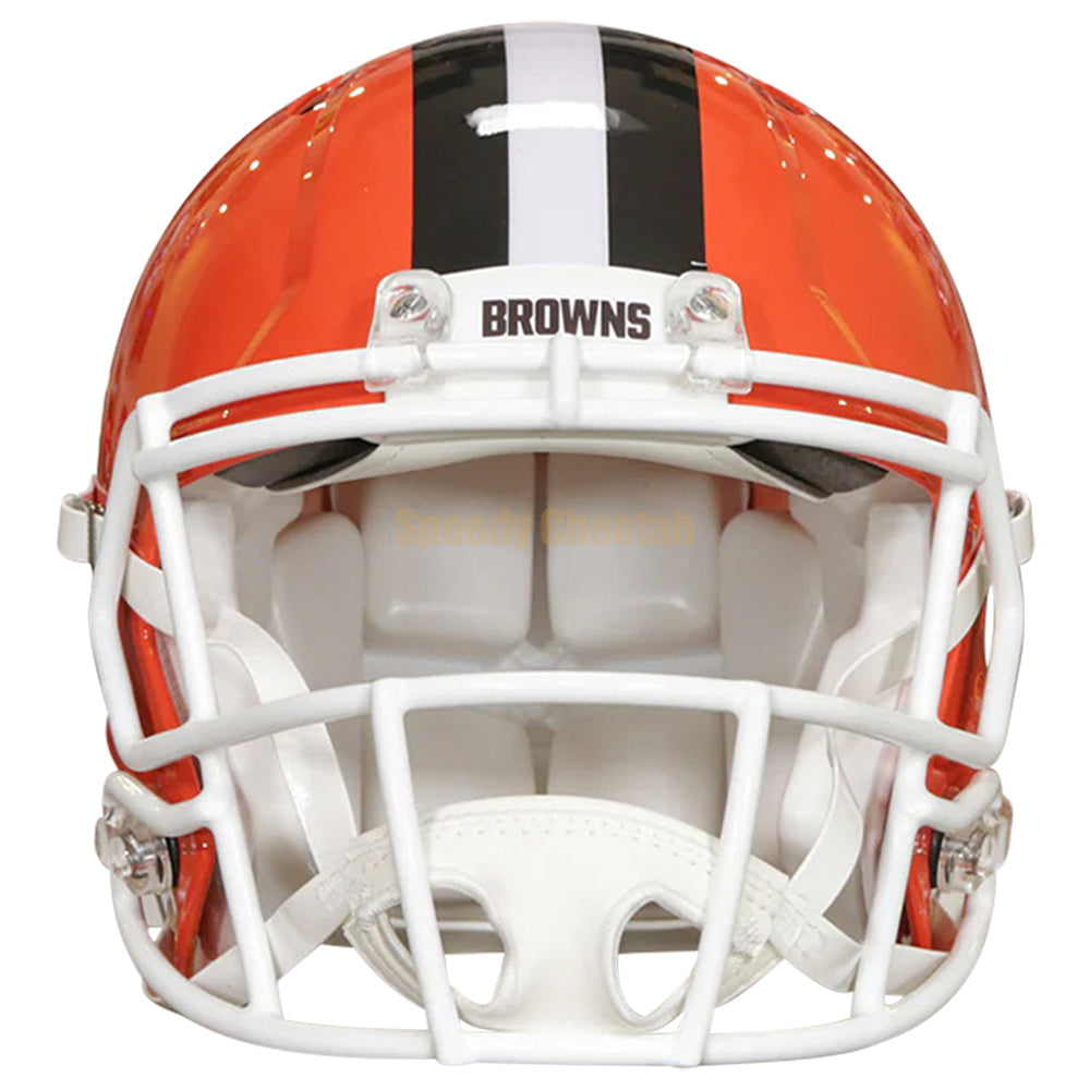 cleveland browns football helmet with visor Cleveland Browns Riddell Speed Authentic Helmet – The Speedy Cheetah