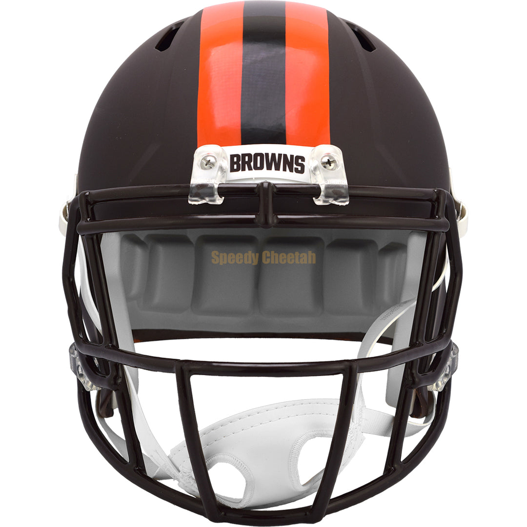 2018 nfl football helmets cleveland browns alternate Cleveland Browns 2025 On Field Alternate Riddell NFL Deluxe Replica Speed Full Size Helmet