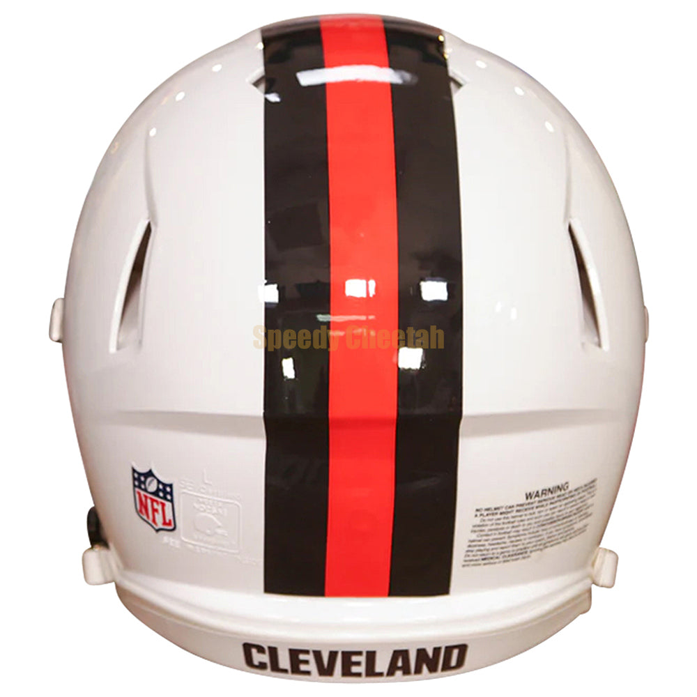 cleveland browns motorcycle helmet Cleveland Browns Helmet Riddell Authentic Full Size Speed Style On-Field Alternate 2023 White Out