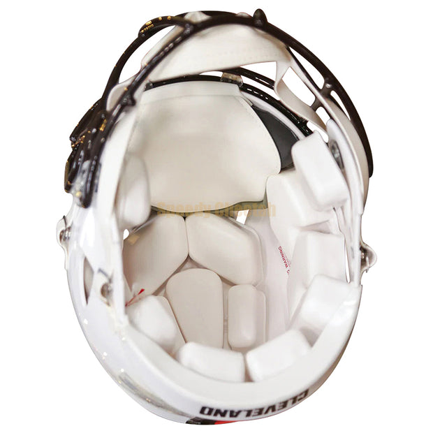 Cleveland Browns Riddell Speed Authentic Helmet - White Alternate Inside View