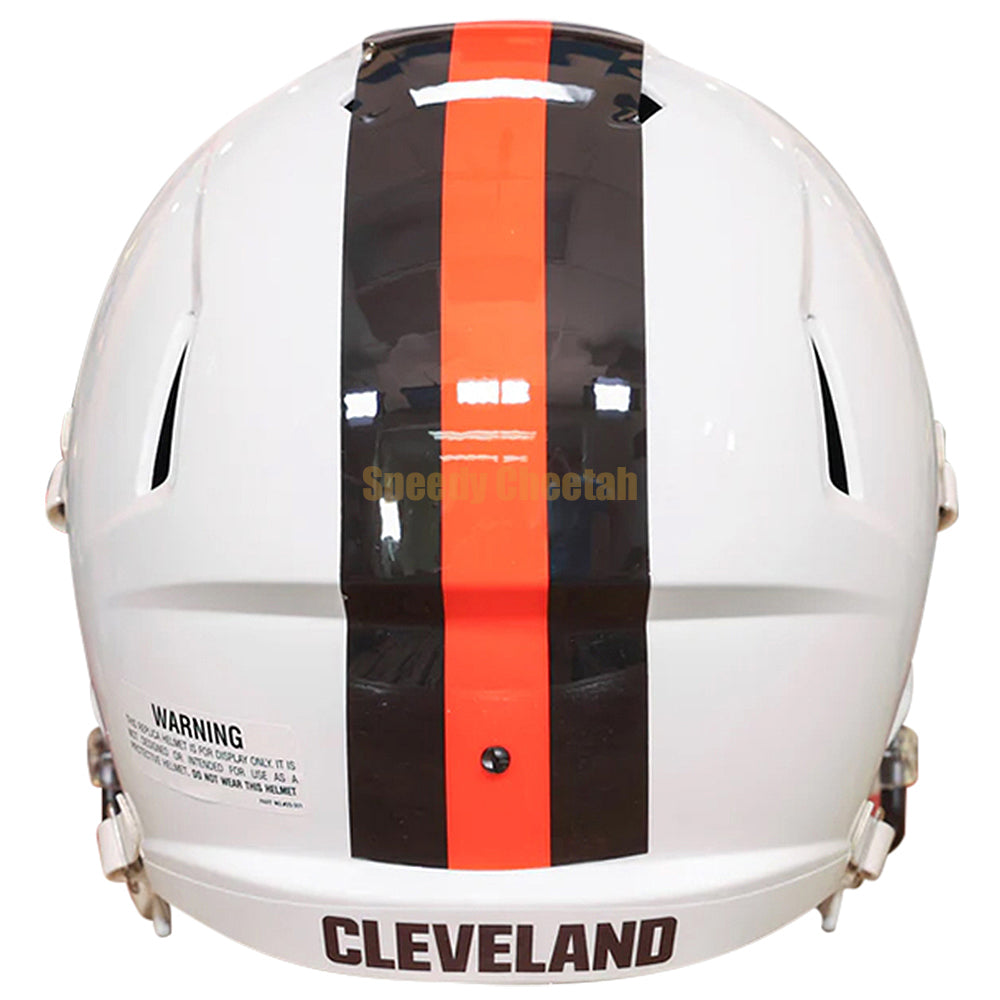 cleveland browns helmet motorcycle Alpha Dog Alternate Dark Matte Brown 2025 On-Field Riddell Speed Replica Full Size Football wear plate and molded foam jaw pads Cleveland Browns Riddell Speed Replica
