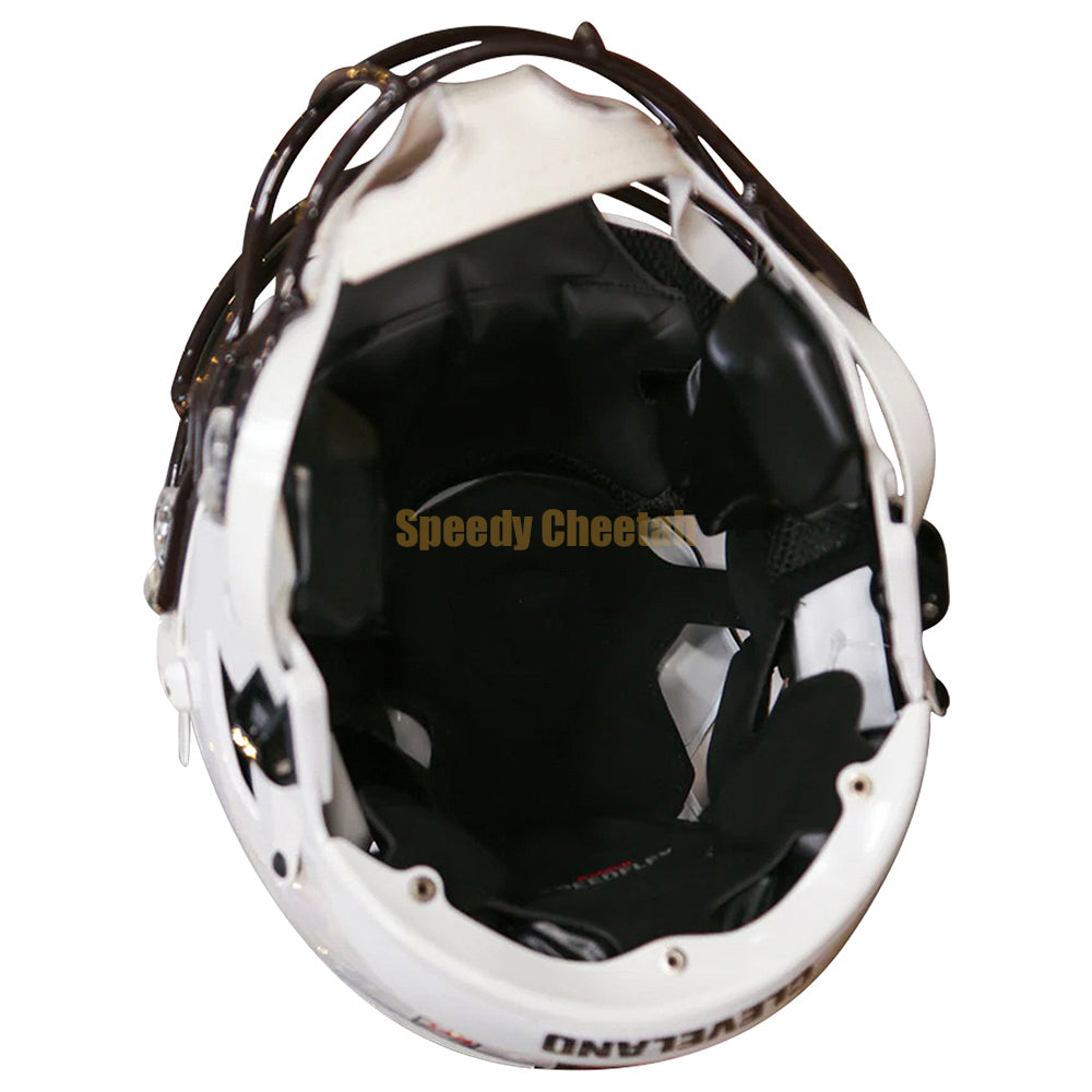 Cleveland Browns Helmet Riddell Authentic Full Size SpeedFlex Style On-Field Alternate 2023 White Out