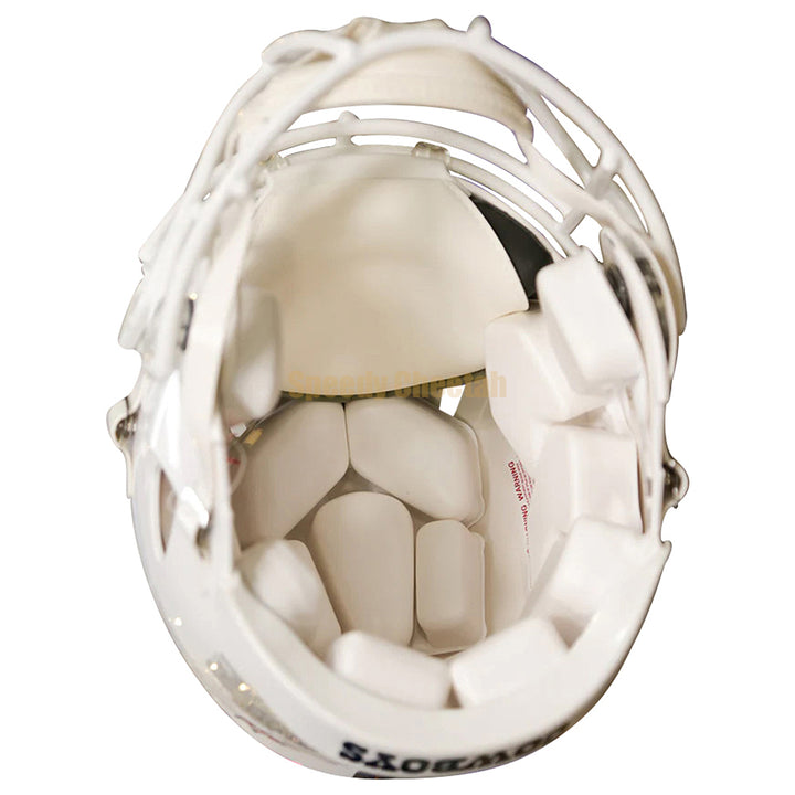 Dallas Cowboys Riddell Speed Authentic Helmet - White Alternate Inside View