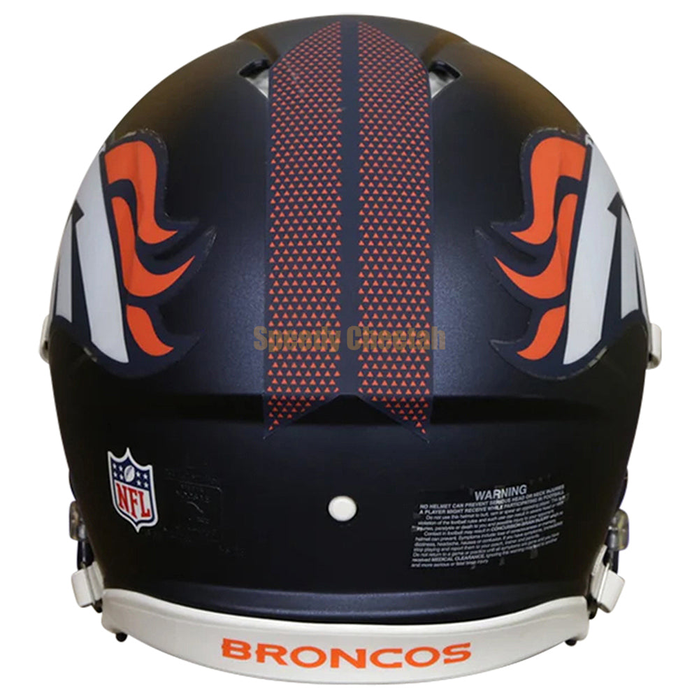 Denver Broncos Riddell Speed Authentic Helmet Back View