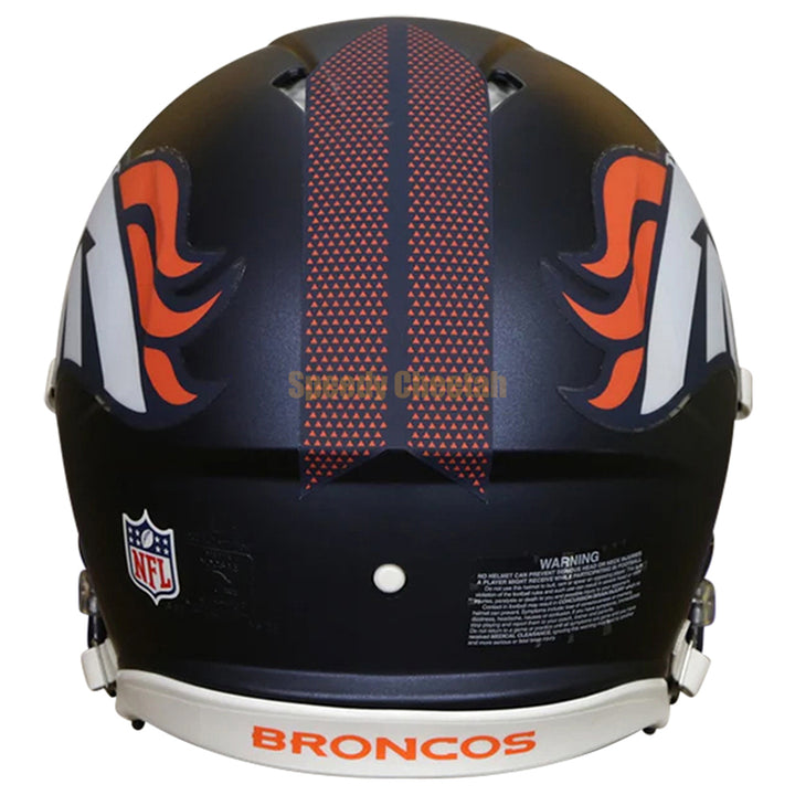 Denver Broncos Riddell Speed Authentic Helmet Back View