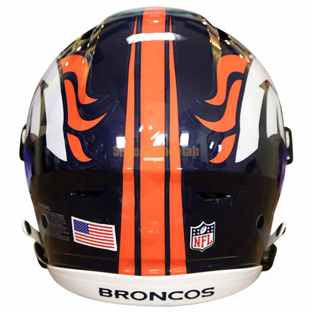 Denver Broncos Riddell SpeedFlex Authentic Helmet Back View