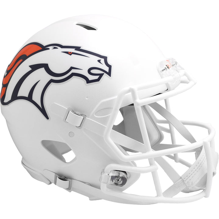 Denver Broncos Riddell Speed Authentic Helmet - White Alternate 2024