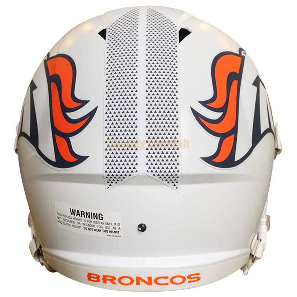 Denver Broncos Riddell Speed Replica Helmet - White Alternate 2024