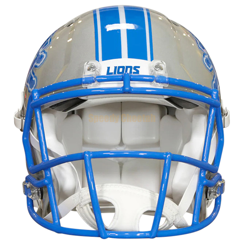 detroit lions youth football helmet Replica BRXLZ Mini FOCO SP face mask Detroit Lions Riddell Eclipse Alternate