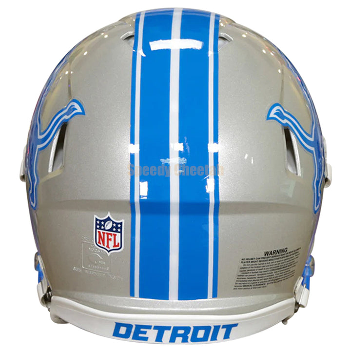 Detroit Lions Riddell Speed Authentic Helmet Back View