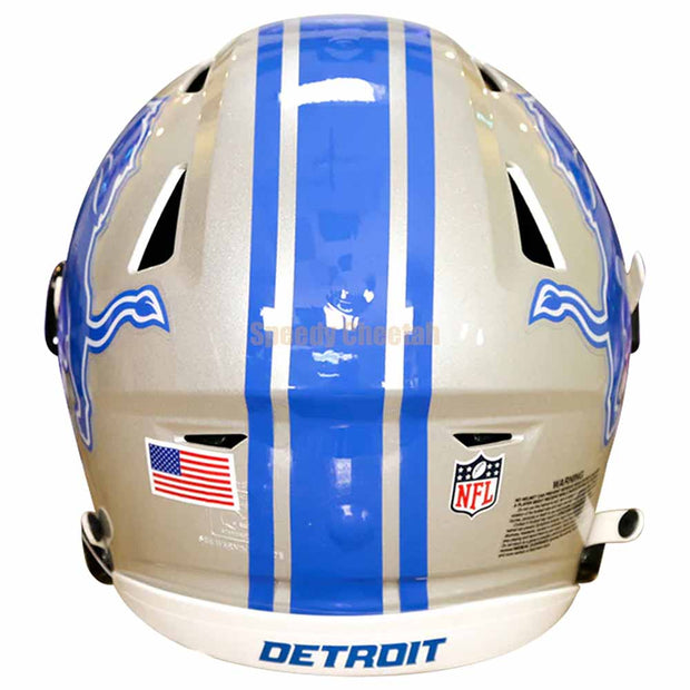 Detroit Lions Riddell SpeedFlex Authentic Helmet Back View