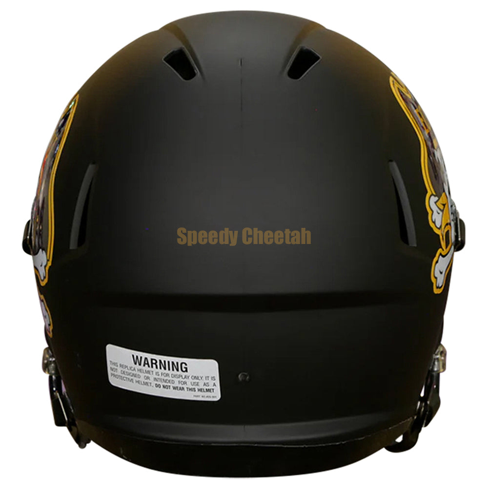 blm football helmets East Carolina Pirates ECU Matte Black Riddell NCAA Deluxe Replica Speed Full Size Helmet