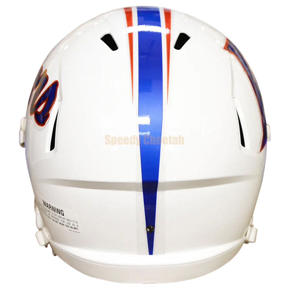 thumbnail image 2 of Riddell Florida Gators Chrome Decal White Speed Full Size Replica Football Helmet 2 of 6