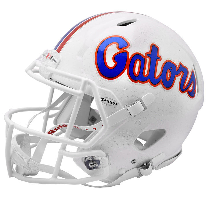 Florida Gators Riddell Speed Authentic Helmet - Chrome Decal White