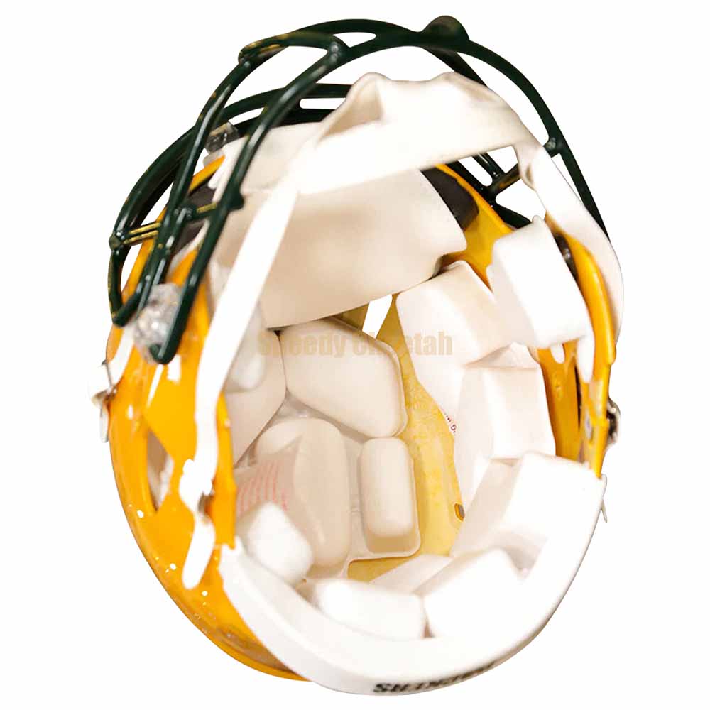 Green Bay Packers Riddell Speed Authentic Helmet Inside View