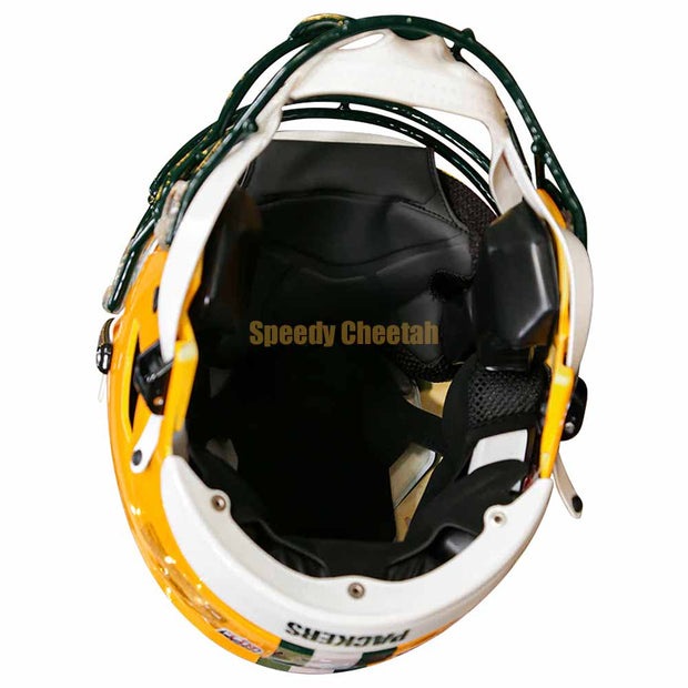 Green Bay Packers Riddell SpeedFlex Authentic Helmet Inside View