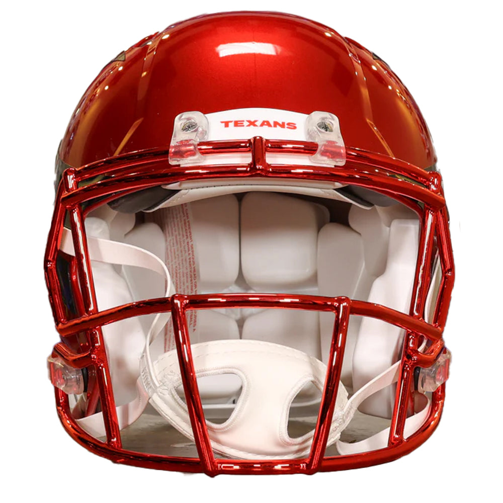 Houston Texans Riddell Speed Authentic Helmet - Red Chrome Alternate 2024