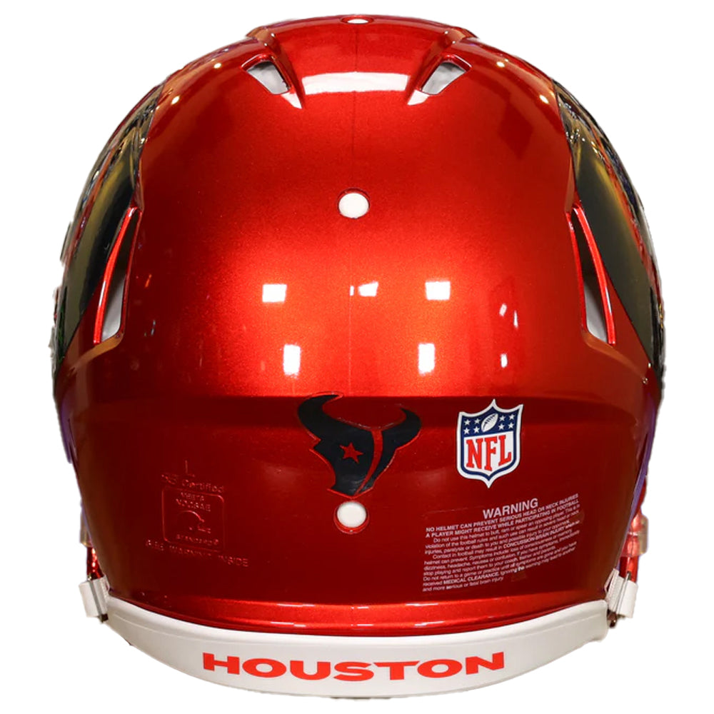 Houston Texans Riddell Speed Authentic Helmet - Red Chrome Alternate 2024