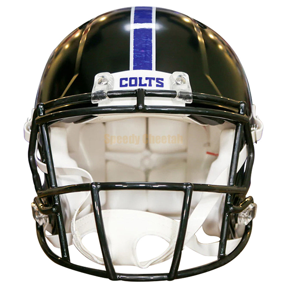 Indianapolis Colts Riddell Speed Authentic Helmet - Black Alternate Front View