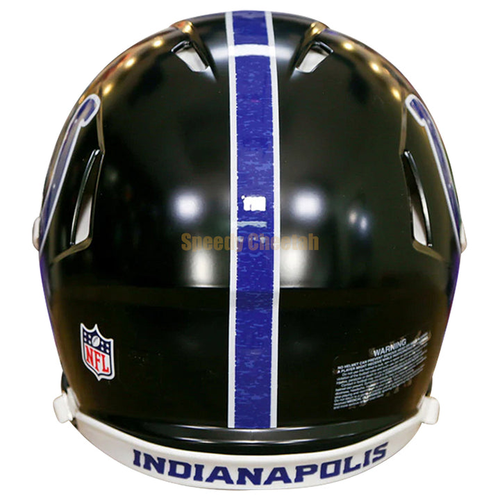 Indianapolis Colts Riddell Speed Authentic Helmet - Black Alternate Back View
